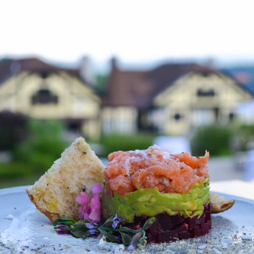 Salmon tartare at the Bavarian Inn.