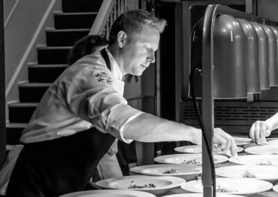 Chef Jason plating at Market Salamander