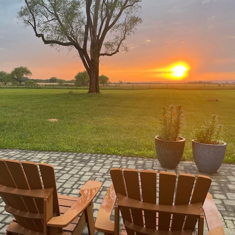A sunset view from Hillbrook Inn.